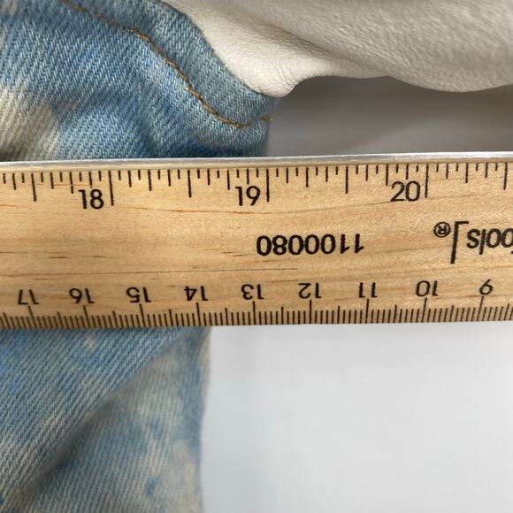 Joes Jacket Women’s Small Leather Sleeves Jean Easy Rider Denim Acid Wash - Picture 7 of 11